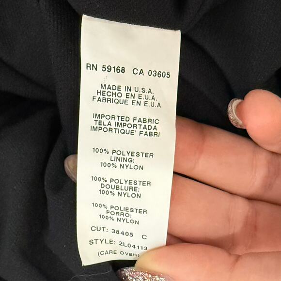 Karen Kane Black Shredded Eyelash Lace Stretch Mini Racerback Dress size XS - Picture 8 of 9